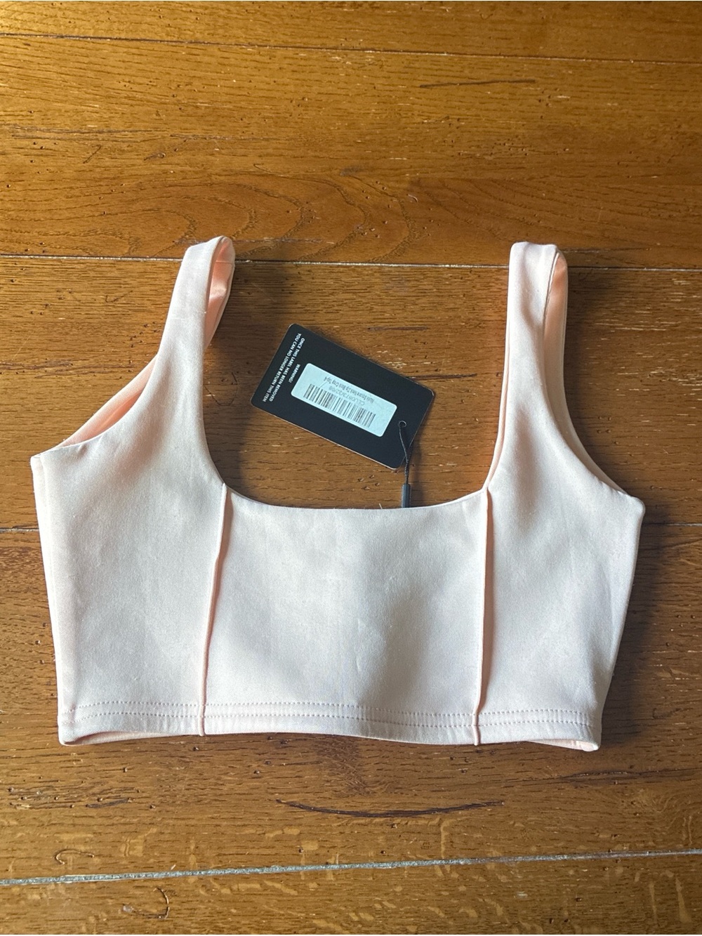 NWT PrettyLittleThing Blush Scoop Neck Crop Top